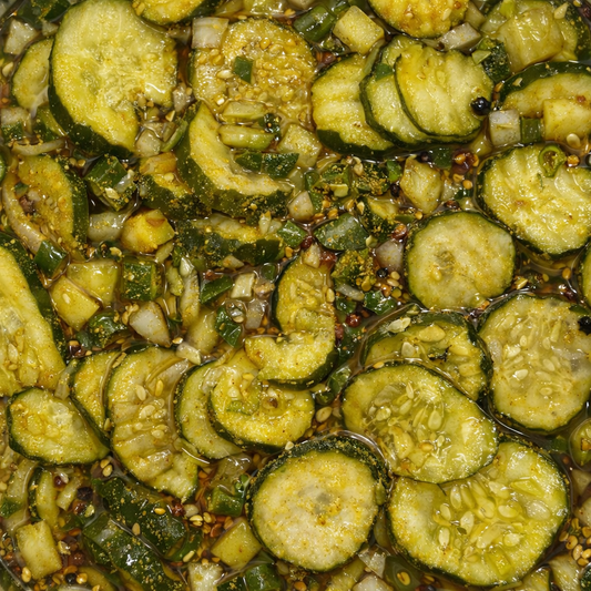 Sweet Heat Pickles: Sweet, spicy and peppery!